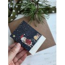 Mydesignpictures kartīte 10*7 cm Bunny in a winter night
